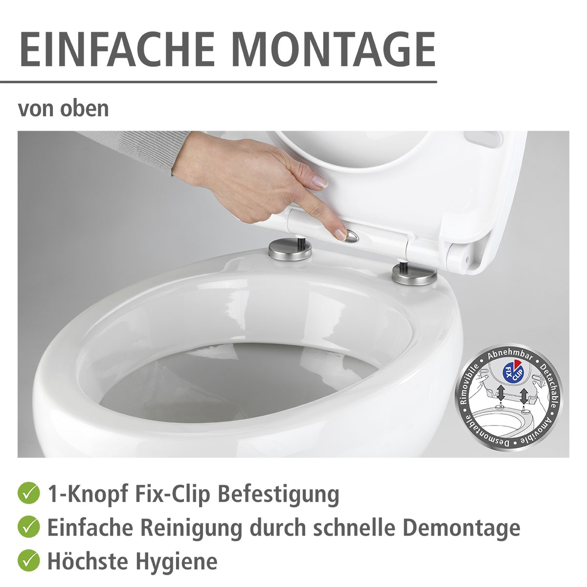 Wenko abattant wc montage top