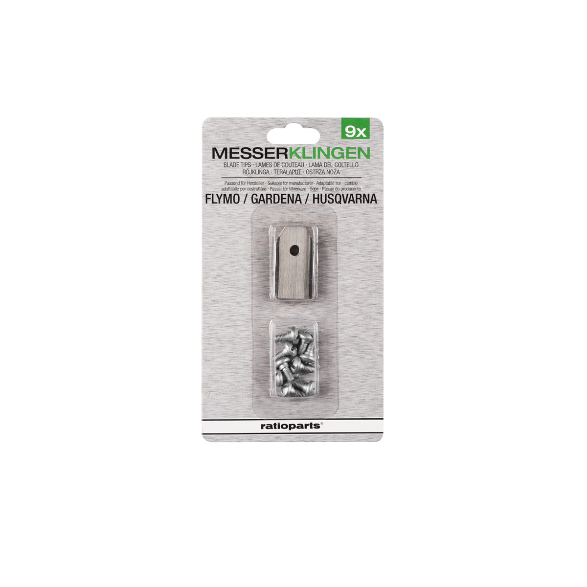 Ratioparts Messerklinge und Schraube für Husqvarna 0,63 mm