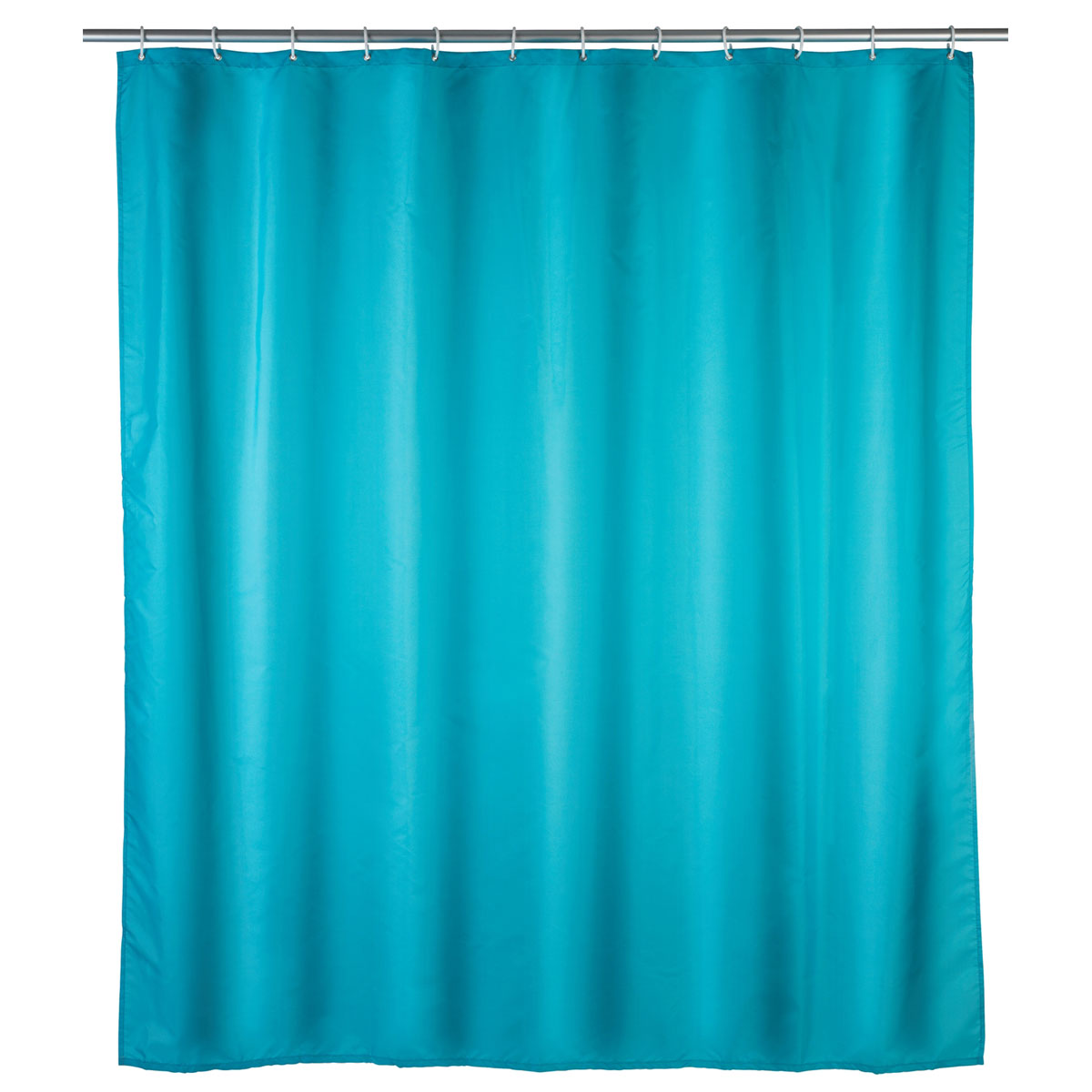 Wenko Anti-Schimmel Duschvorhang Uni Light Blue Textil Polyester 180 x 200 cm waschbar
