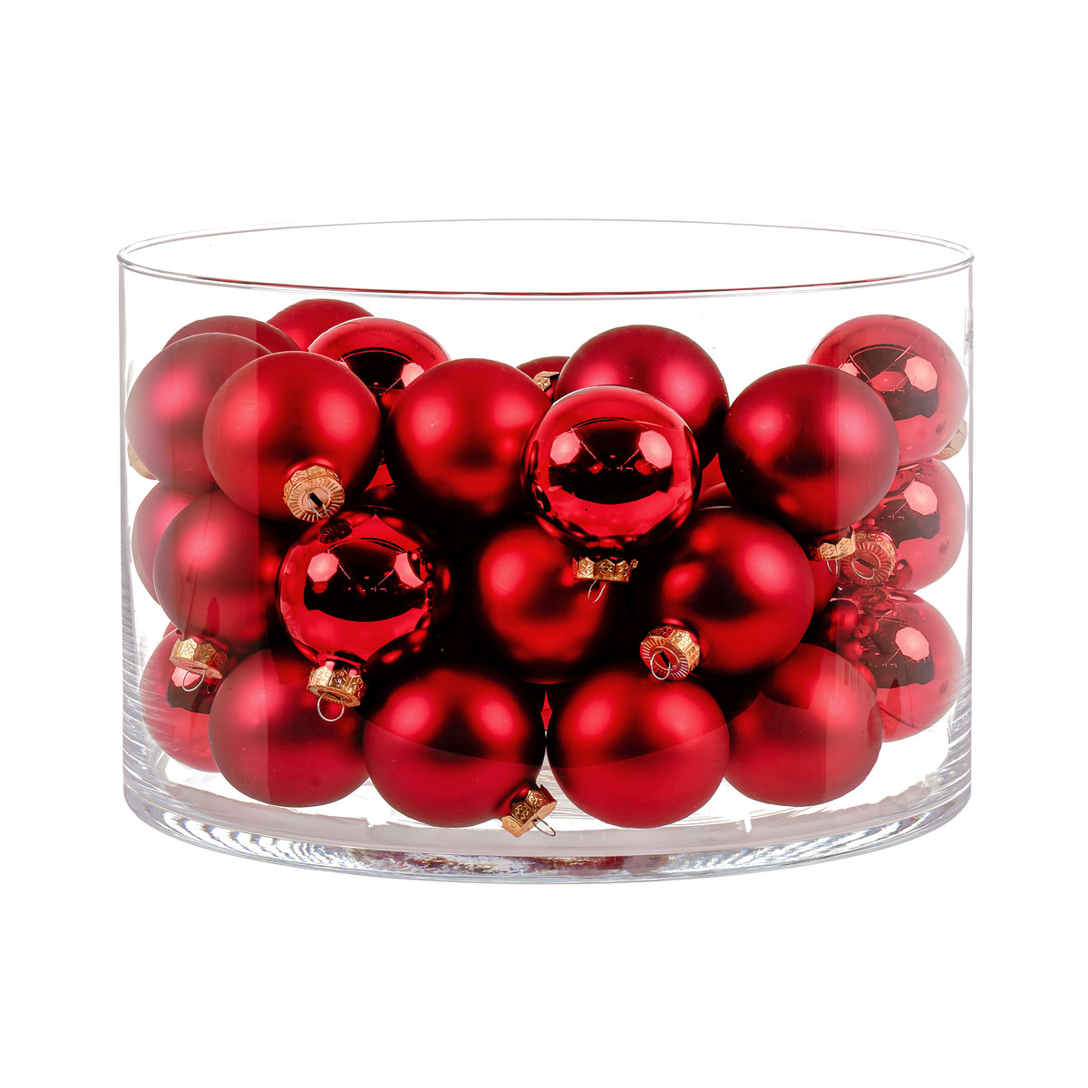 Ambientis Glaskugeln 6 cm rubinrot Mix