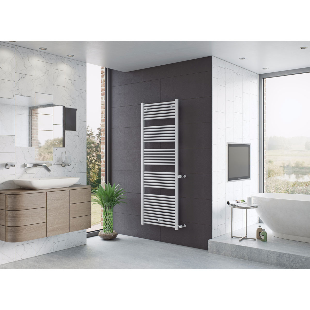 Ximax  Badheizkörper Hektor SA 1616 x 600 mm 904 Watt Seitenanschluss Weiß