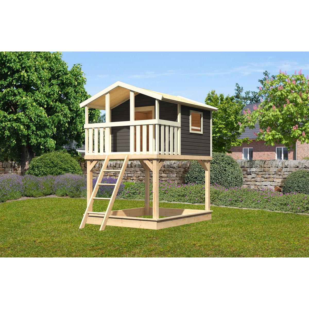 Karibu  Stelzenhaus Benjamin seidengrau