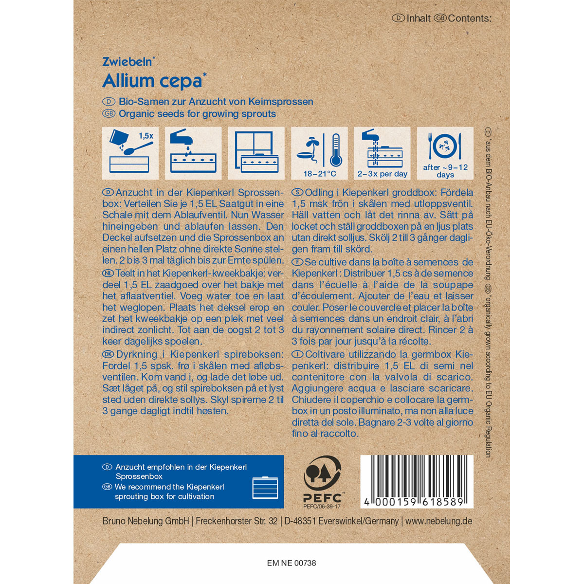 Kiepenkerl BIO Keimsprossen Zwiebeln Bild 2
