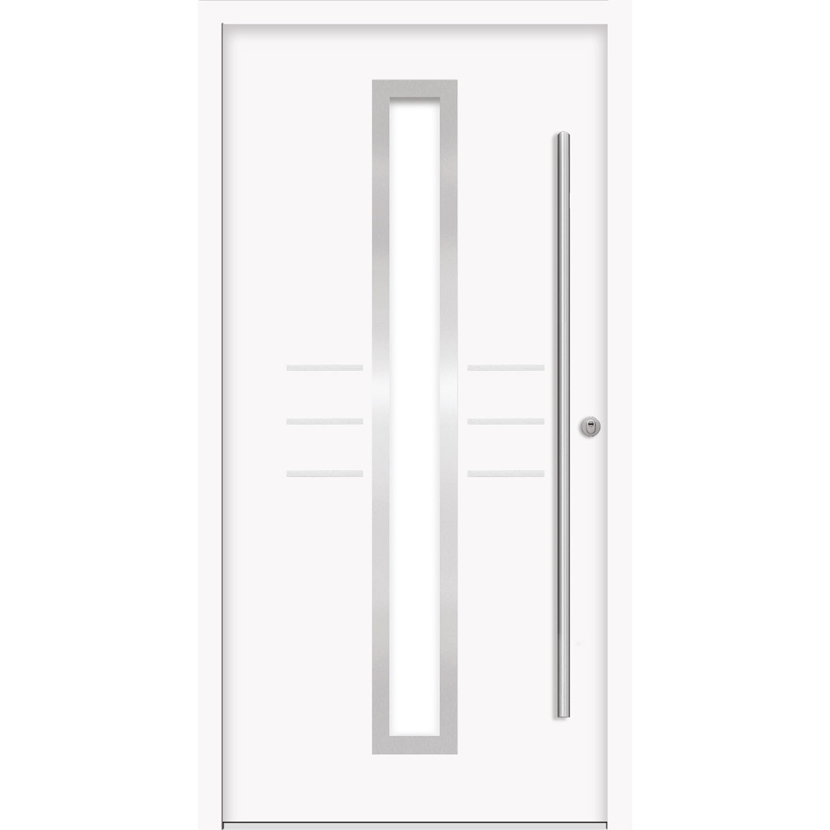 SplenDoor Premium-Haustür Passivedoor Lund RC2 energiesparend einbruchsicher weiss 100 x 210 cm rechts