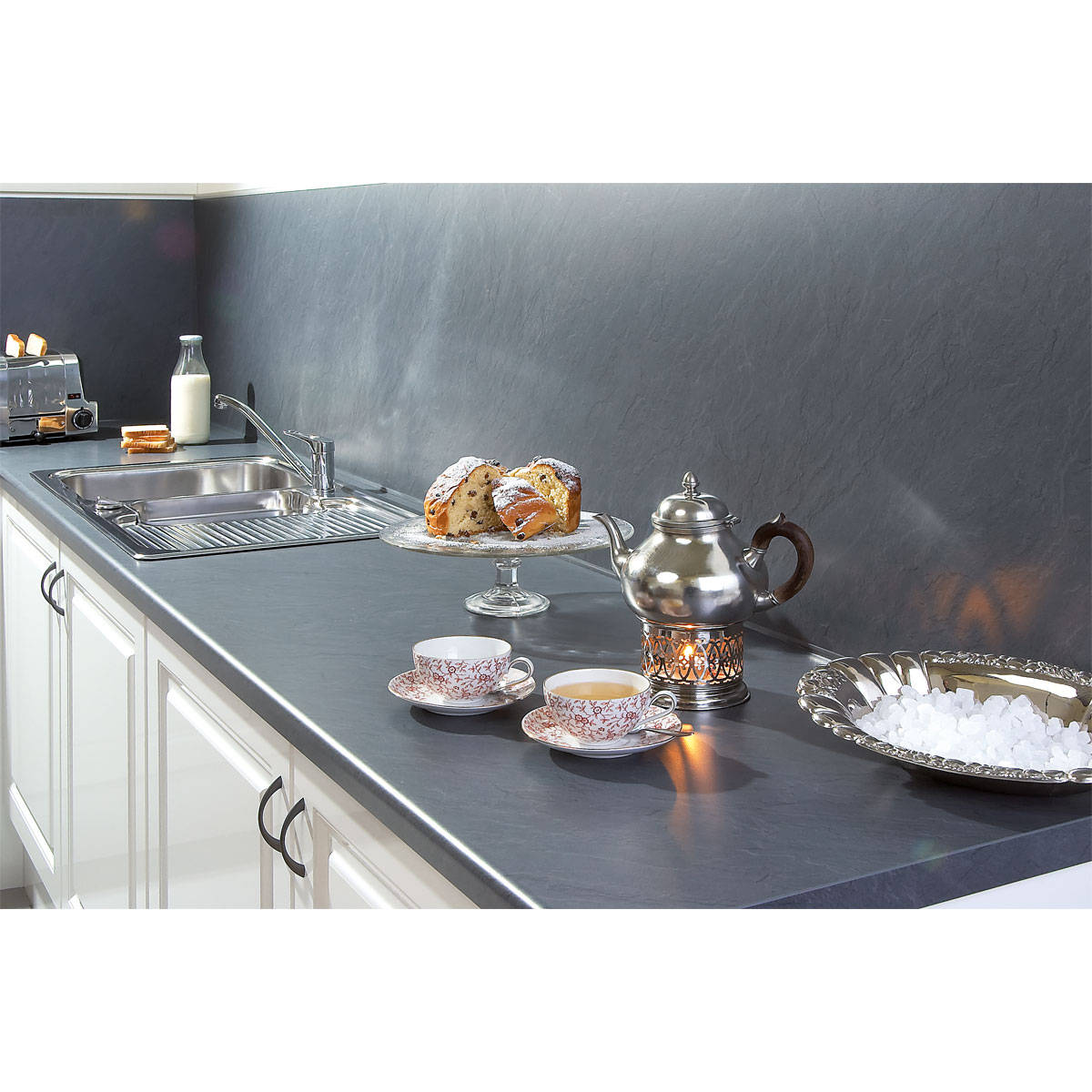 Getaelements Küchenarbeitsplatte porto schiefer 4100 x 600 x 39 mm Bild 4