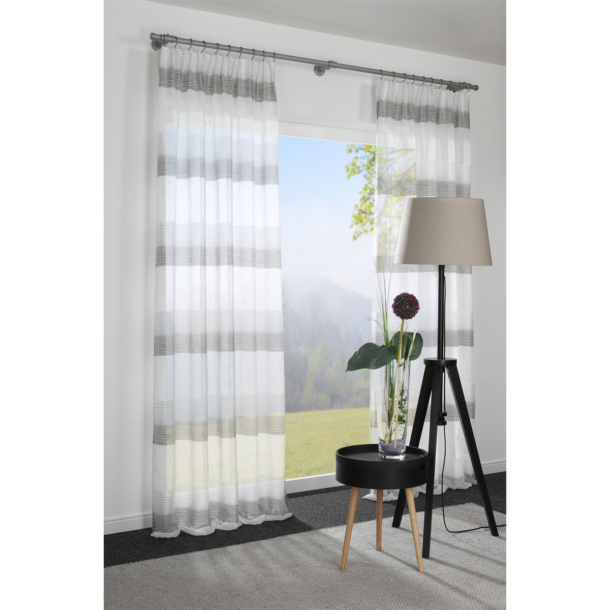 Gardinia Gardinenstange Industrial Home silber 1,6 m Bild 11