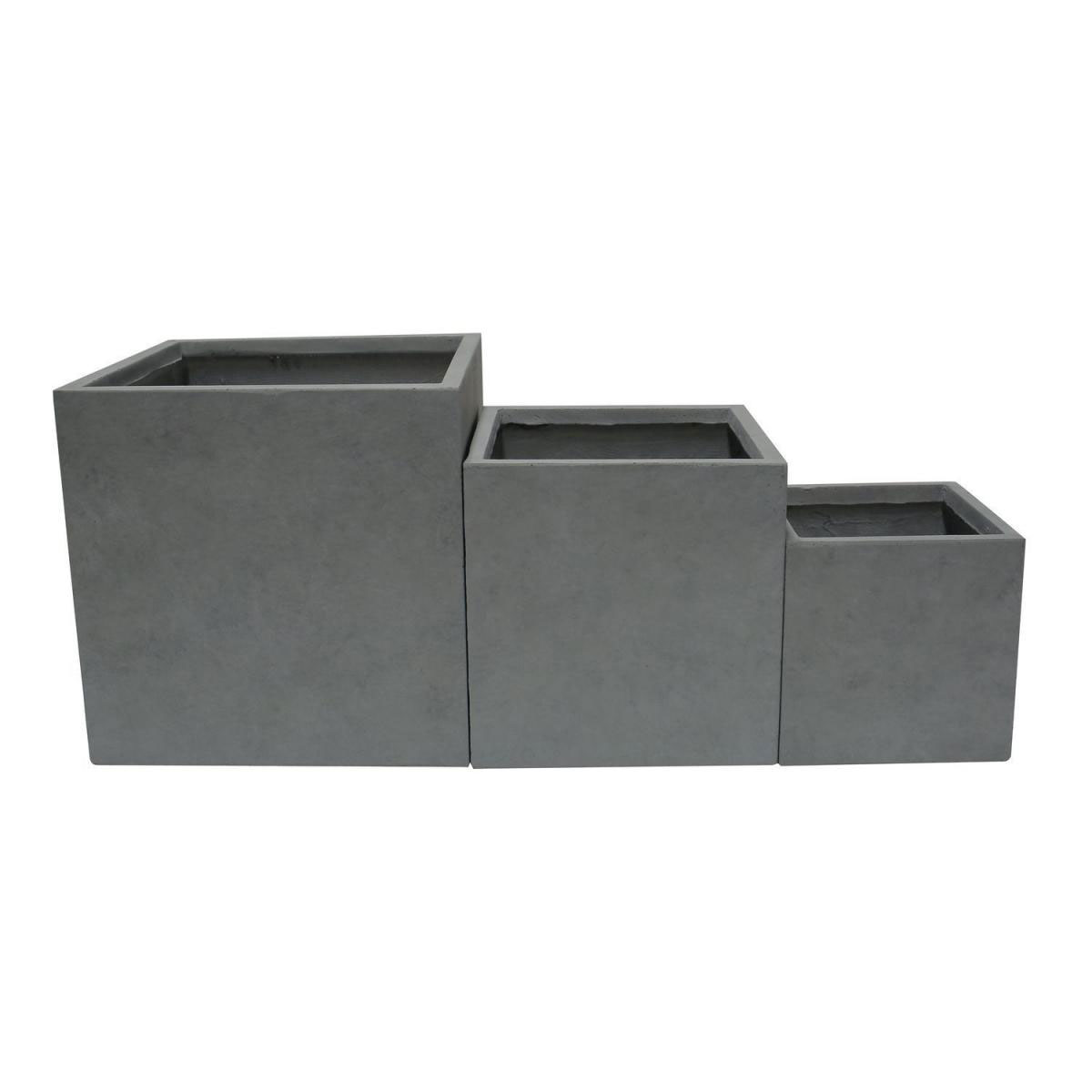 Haveson Pflanzkübel Granite 39,5 x 39,5 x 40 cm hellgrau