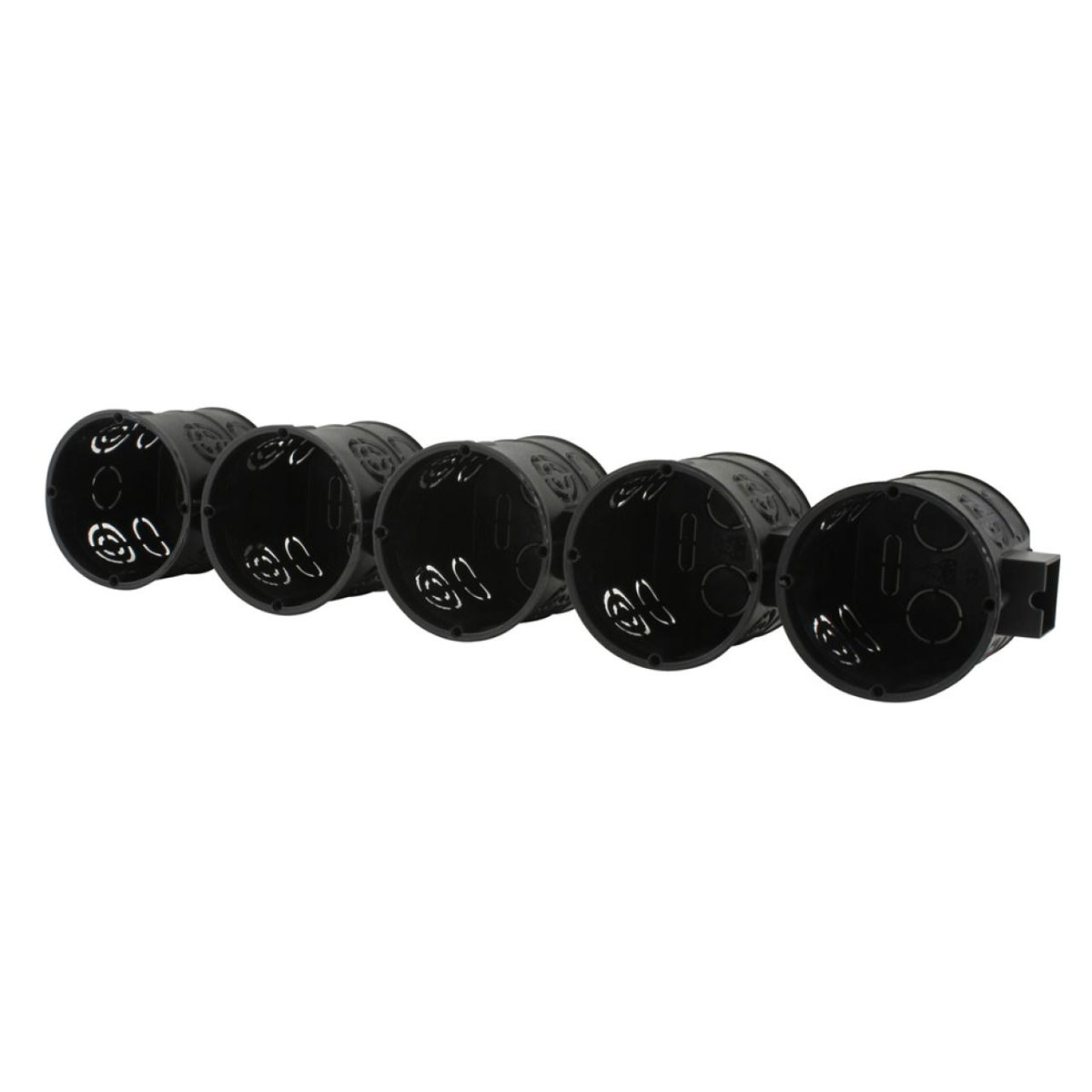 Unitec Schalterdose UP 5-fach schwarz 25 Stück