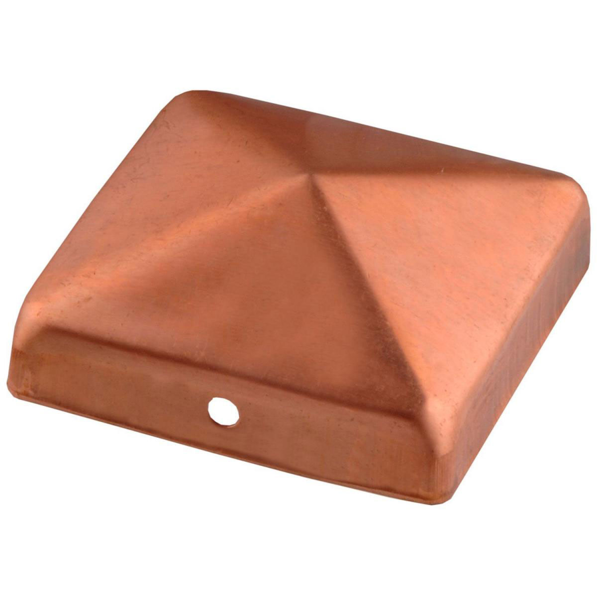 Connex Pfostenkappe ohne Kugel 9 x 9 cm Kupfer