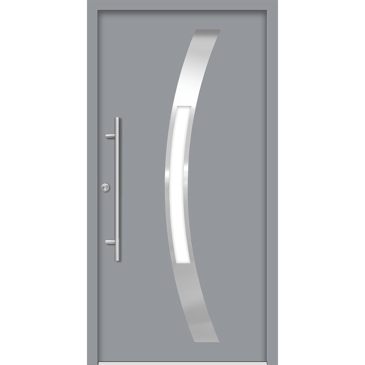 SplenDoor Premium-Haustür Passivedoor Goeteborg energiesparend grau 100 x 200 cm links