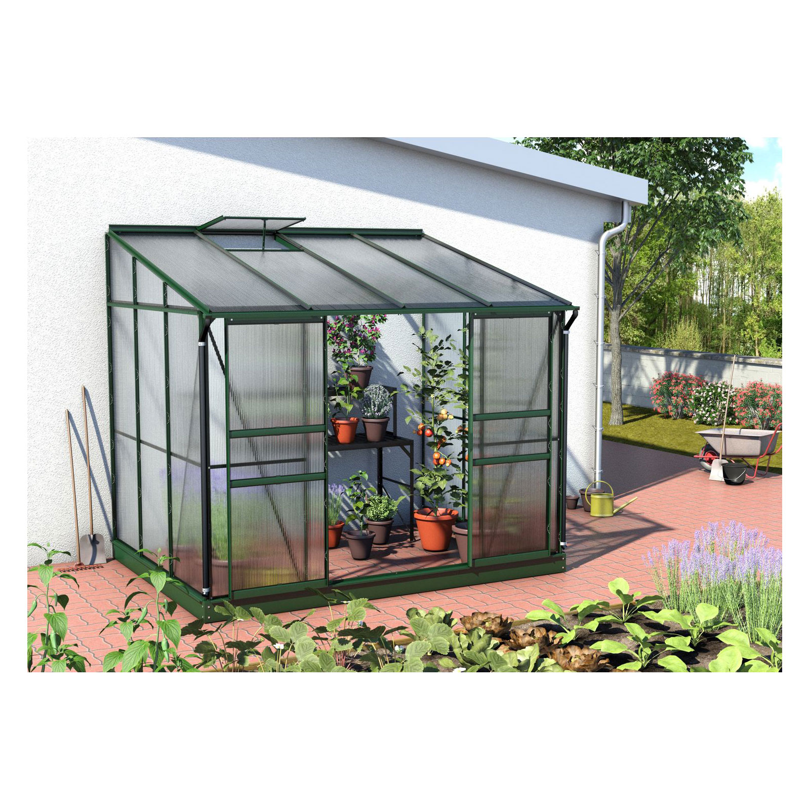 Vitavia Gewächshaus Osiris 5200 5,2m² 4 mm Hohlkammerplatten grün