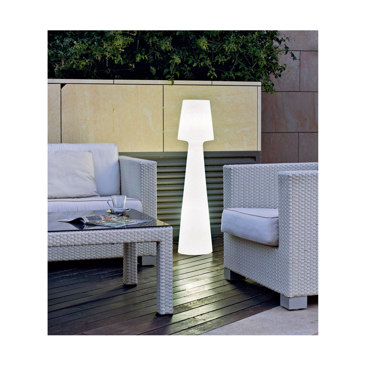 NewGarden LED-Stehleuchte Lola 110 Ø110 cm weiß Bild 5