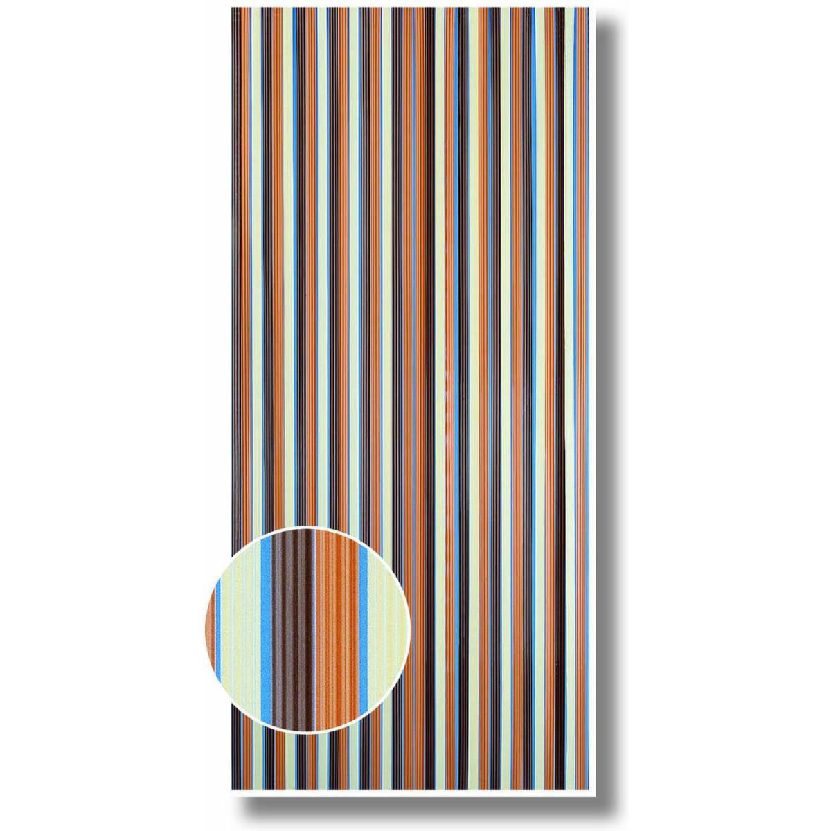 Streifenvorhang braun-beige