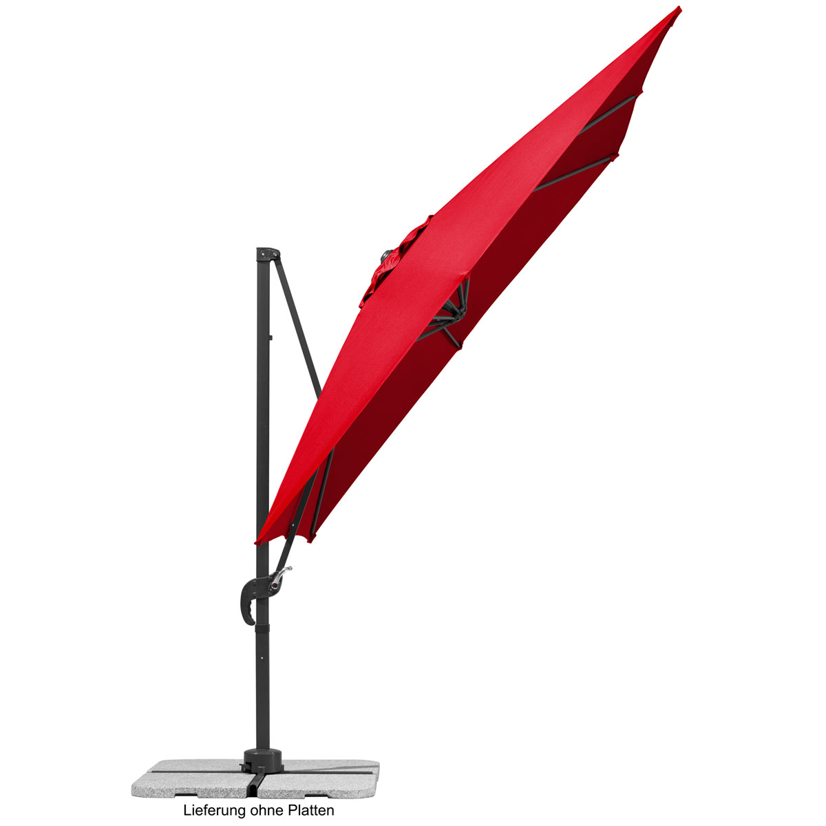 Schneider Schirme Ampelschirm Rhodos Junior 270 x 270 rot 526471