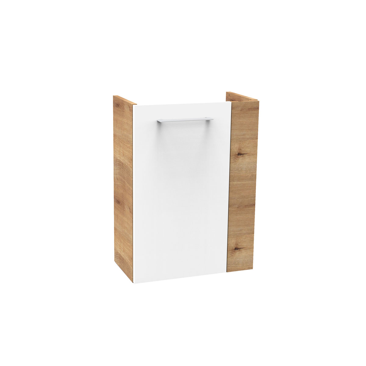 Fackelmann Gäste-WC Waschtischunterschrank links SBC 440 x 600 x 243 mm AstEiche/Weiß