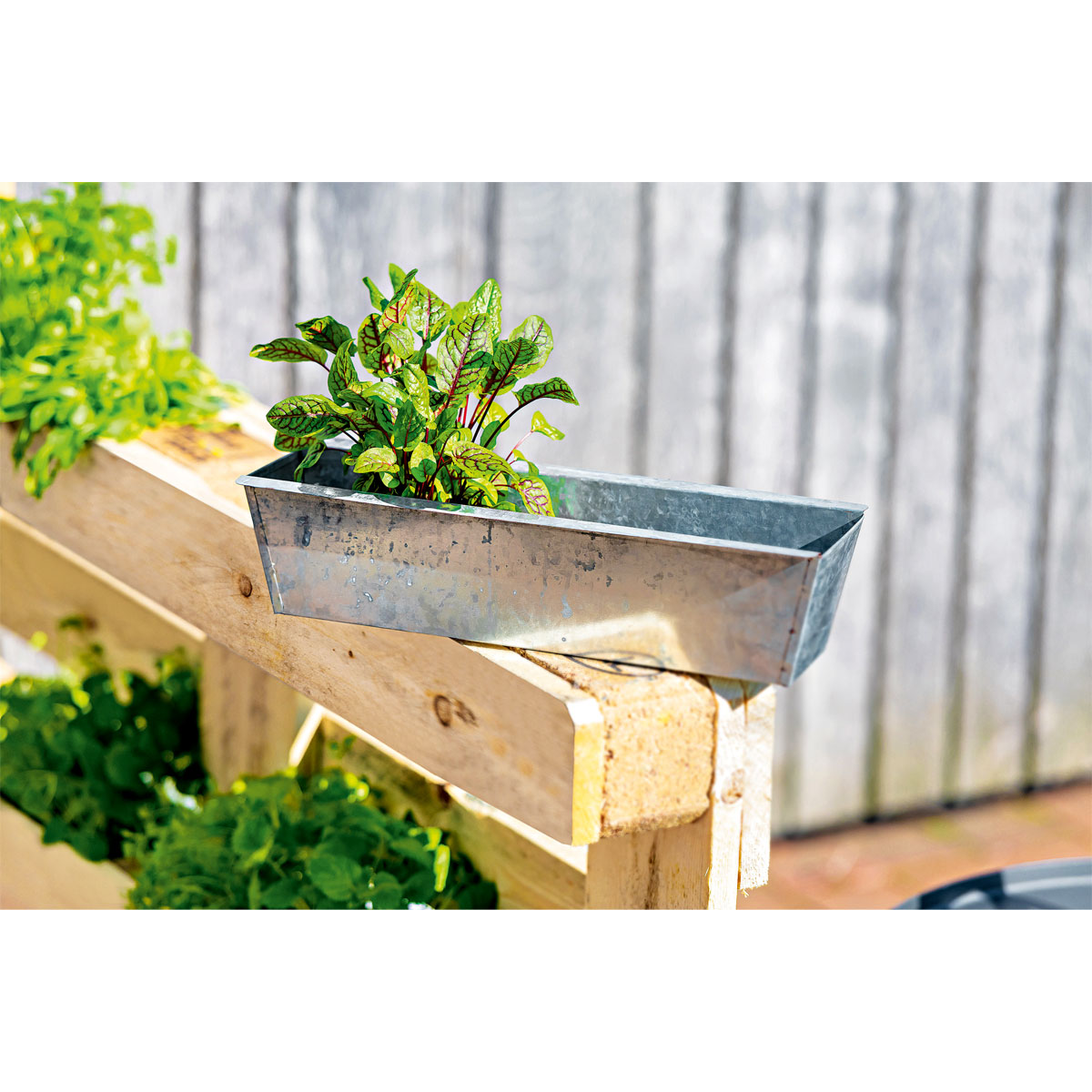 Zink-Blumenkasten 38 x 33,3 x 9 cm