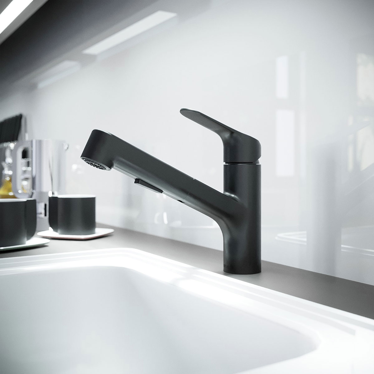 Lenz  Küchenarmatur KOA mit Handbrause schwarz Bild 3