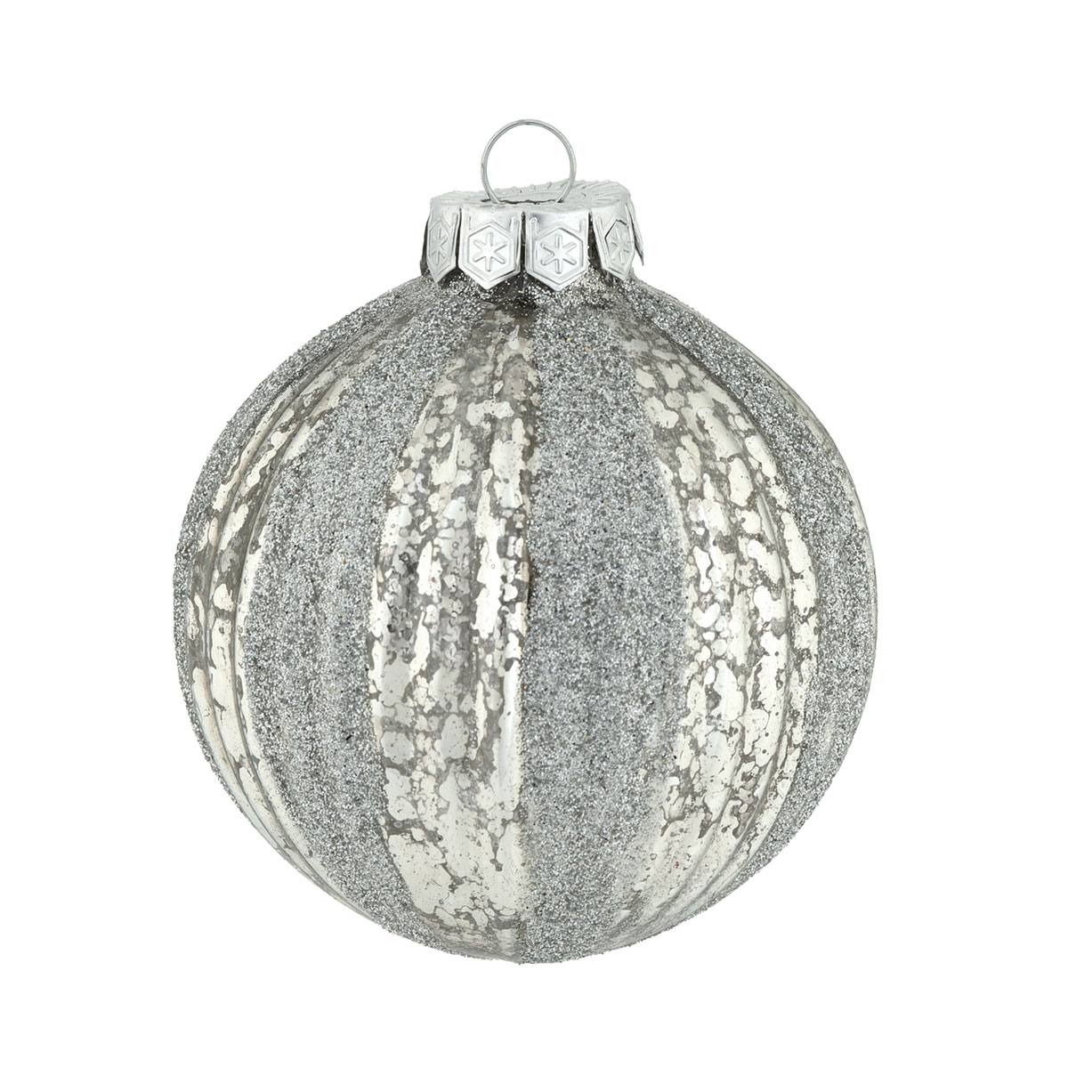 Ambientis Dekorierte Kugel silber-glänzend Bild 2