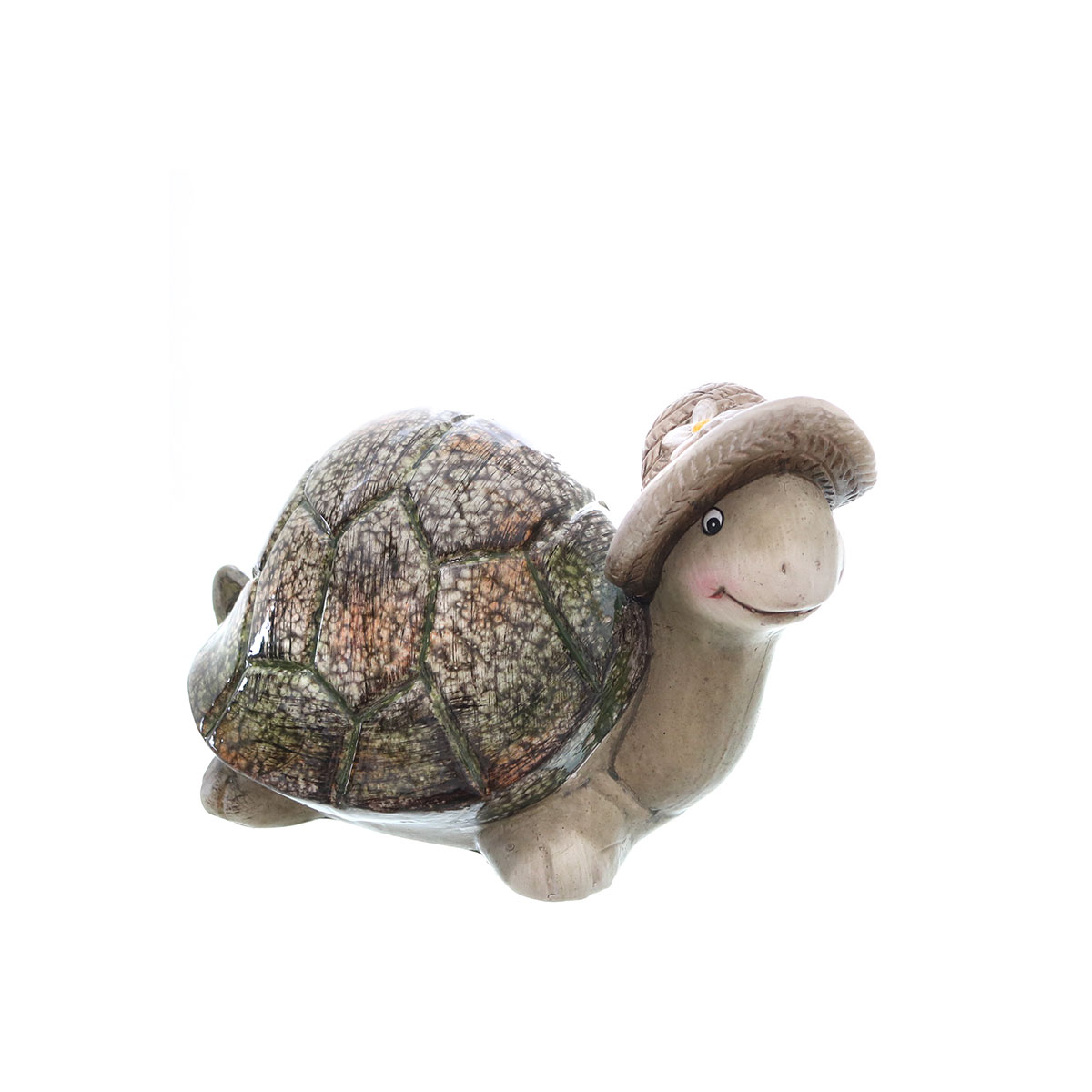 Schildkröte mit Hut 20 x 14 x 13 cm grün/grau Schildkröte mit Hut 20 x 14 x 13 cm grün/grau