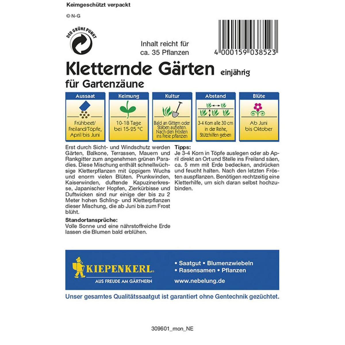 Kiepenkerl Kletternde Gärten Schlingpflanzen vieler Arten Profi-Line Bild 2