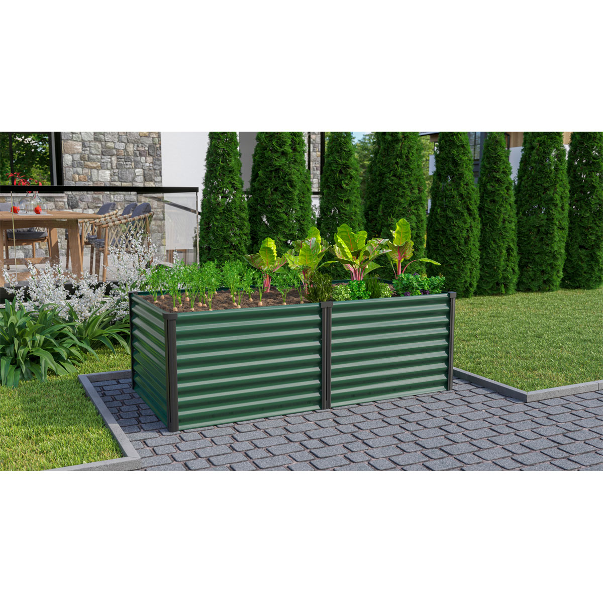 Vitavia  Hochbeet Meta seegras/schwarz Bild 1