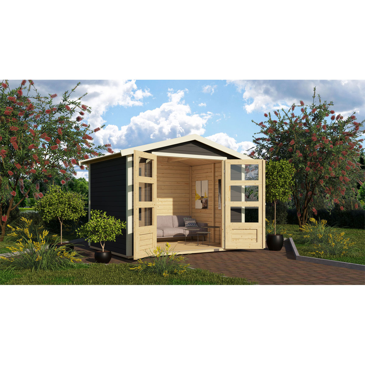 Karibu BBH Amberg 3 terragrau