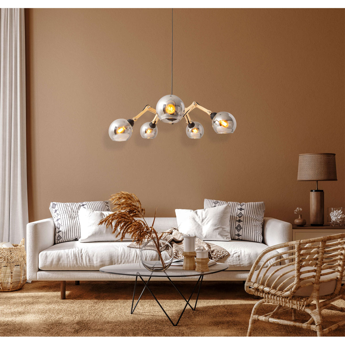 näve  Pendelleuchte Soito schwarz Glas 5er Bild 7