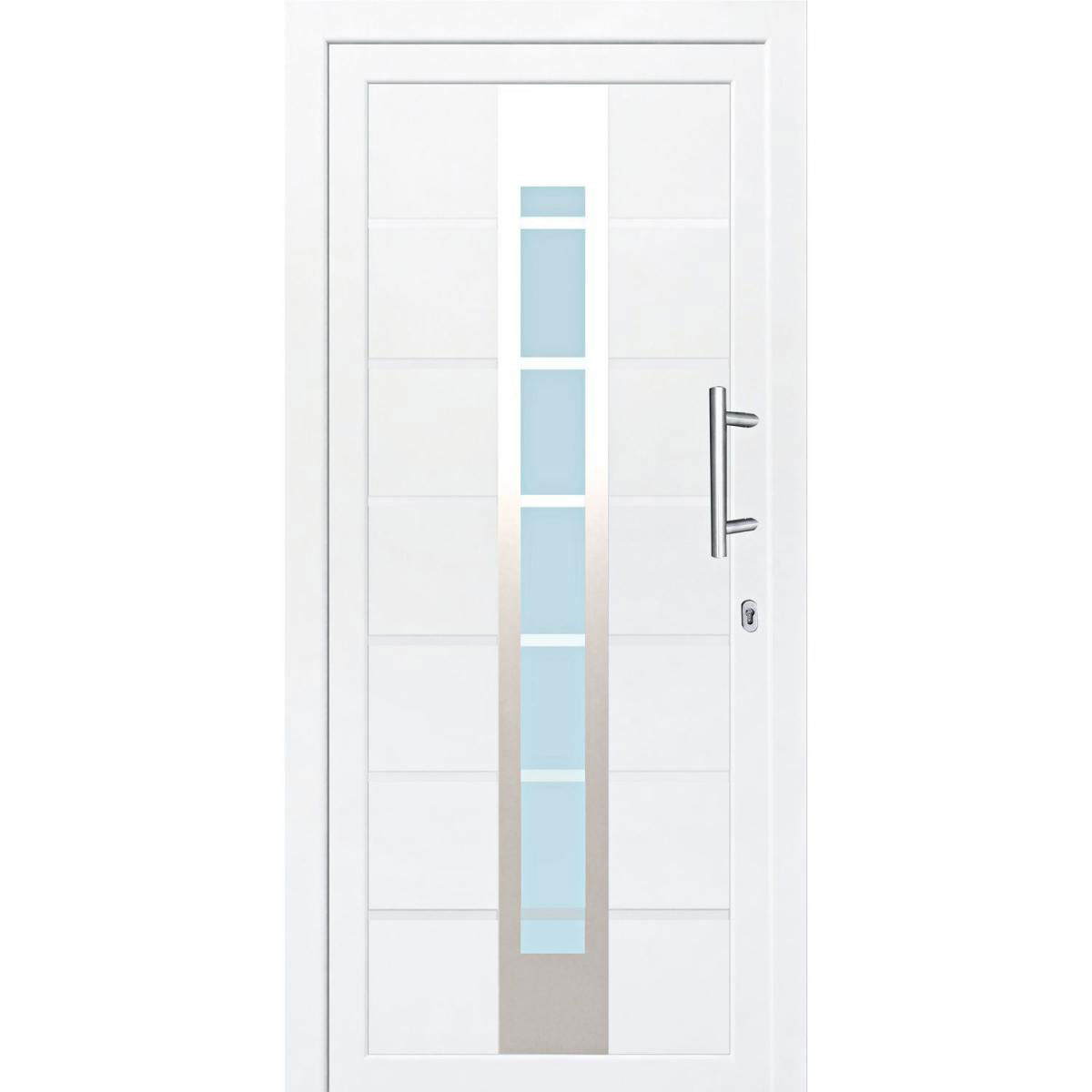 Haustür Kunststoff T84 weiß 100 x 210 cm Anschlag rechts
