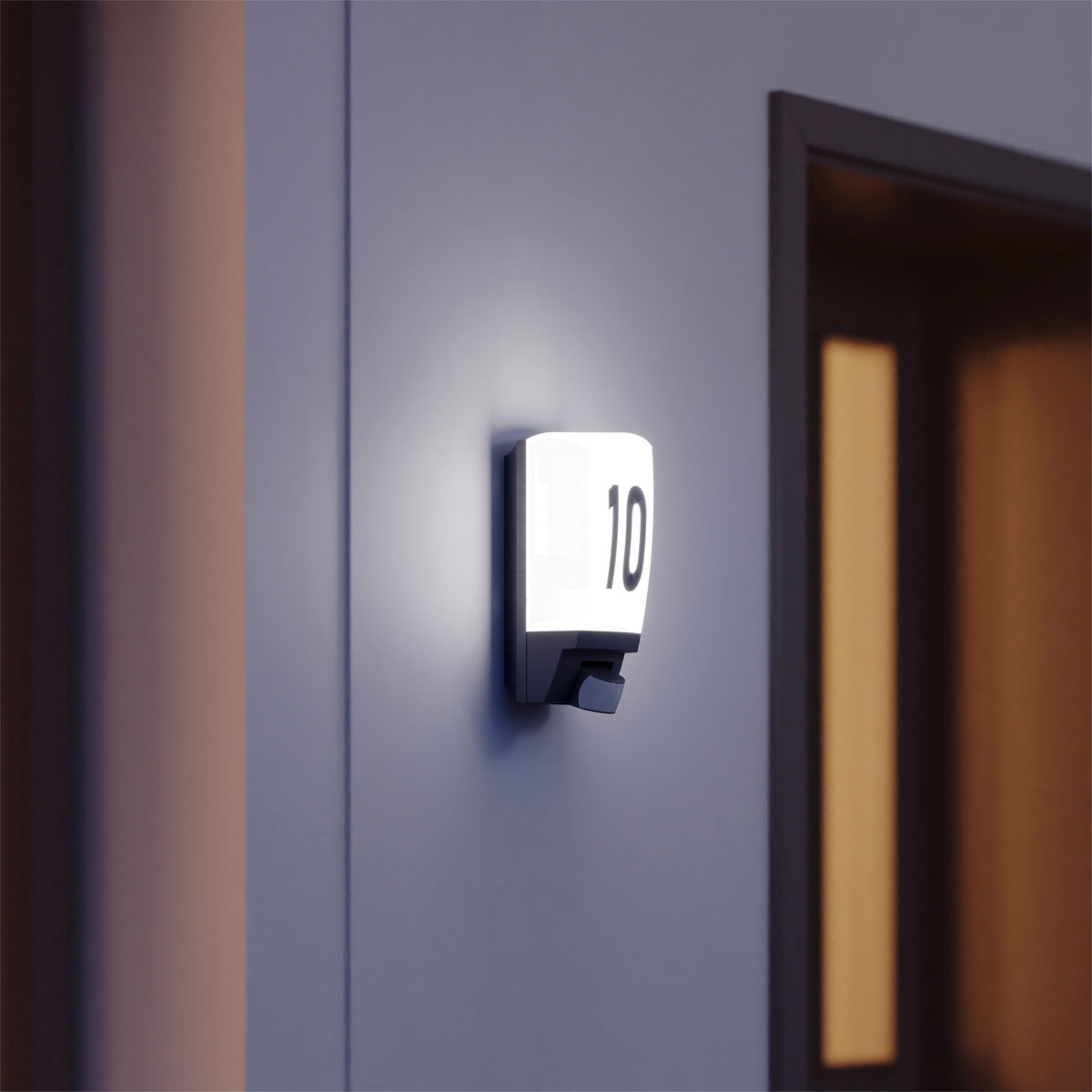 Steinel Sensoraußenleuchte L 1 S weiß mit Hausnummer Bild 5