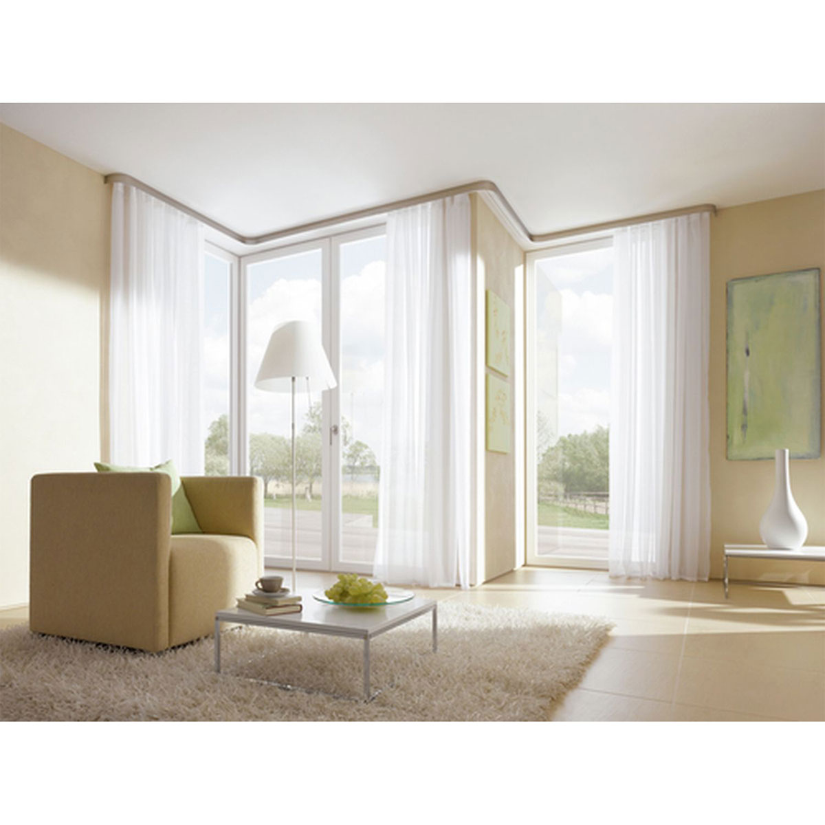 Gardinia Rundbogen GE2 13,5/13,5 cm mit Endstück weiß Bild 4