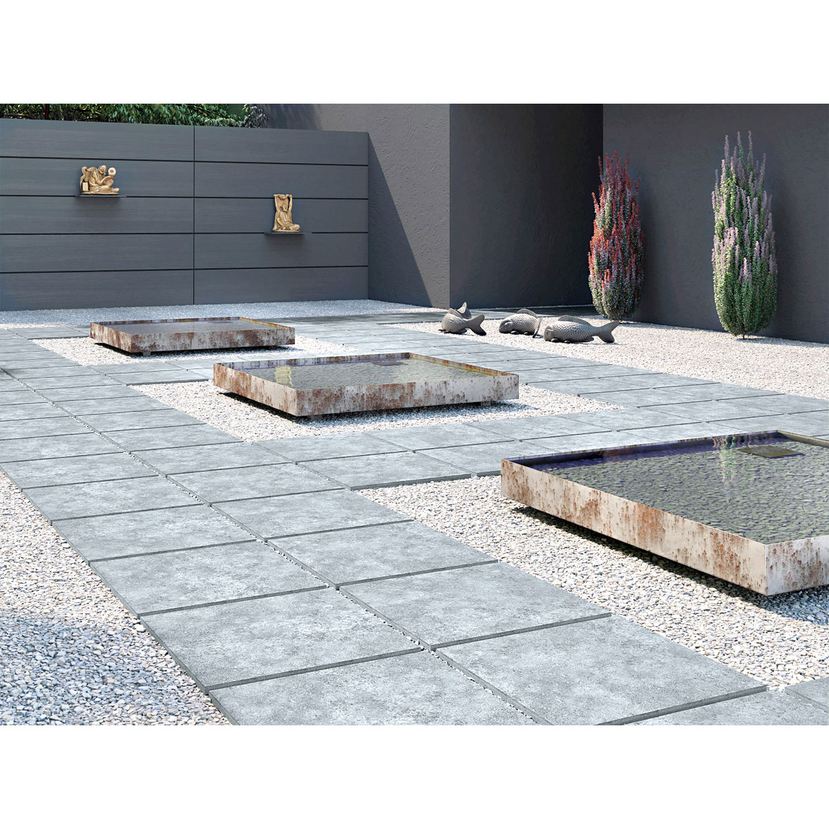 Feinsteinzeug-Platte „No. 1 Tile Benet“ grau 60x60x2cm Bild 2