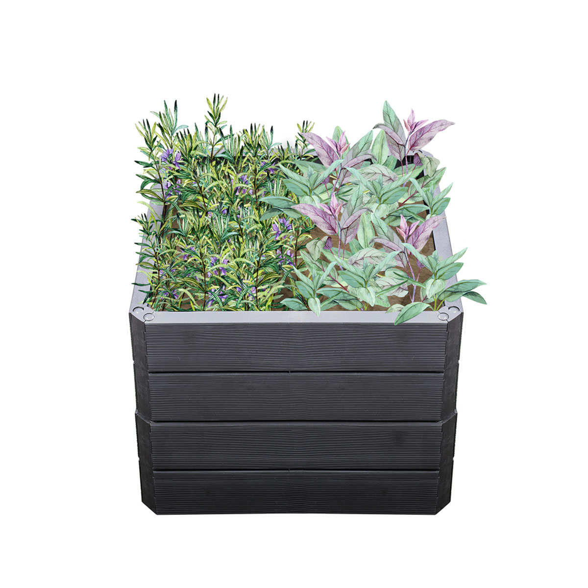 Garantia Hochbeet ERGO QUADRO S 50 Wood inkl FLORA