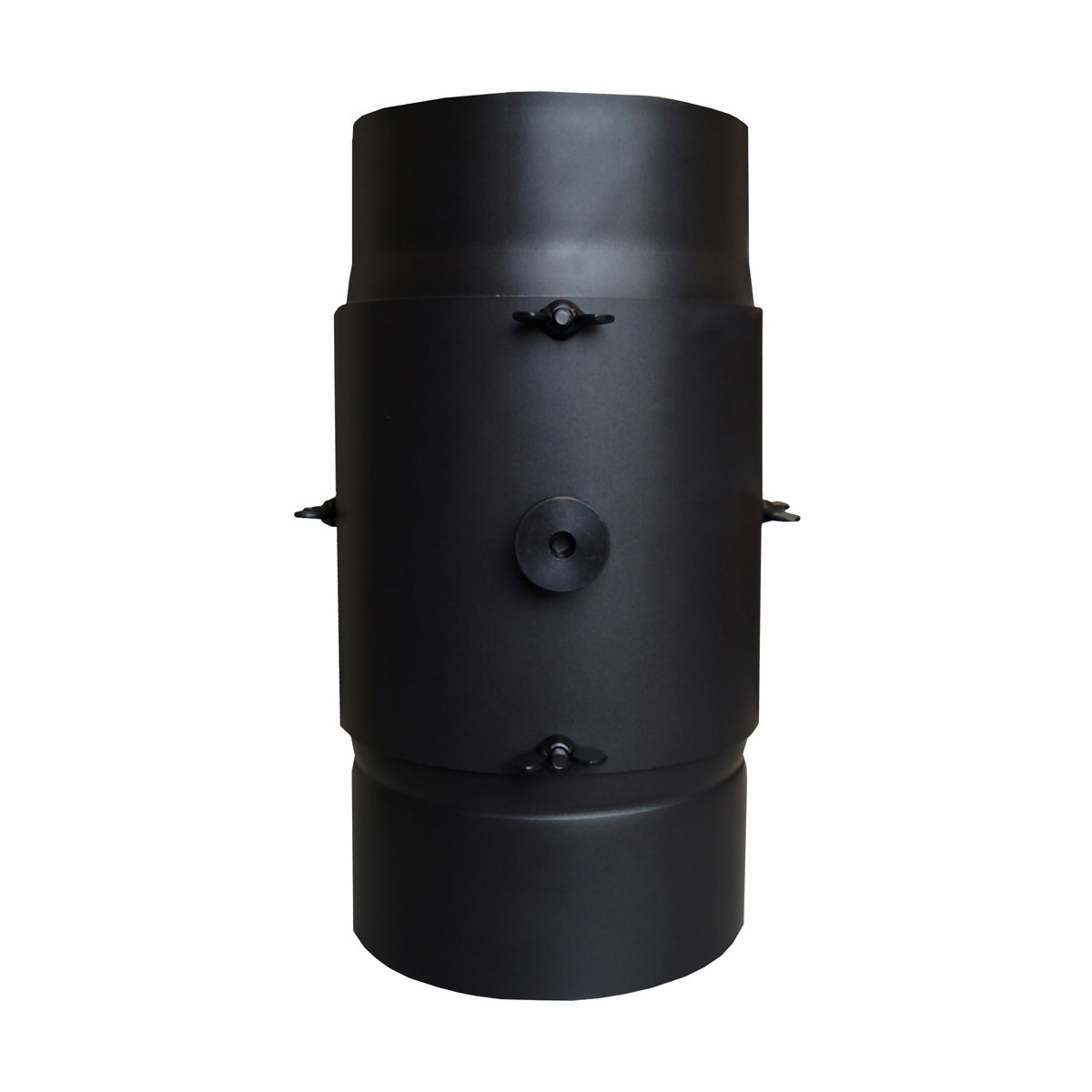 Kaminfilter - KaminFILTERKat, Ø 150 mm, mit Revisionstür, Farbe: Schwarz
