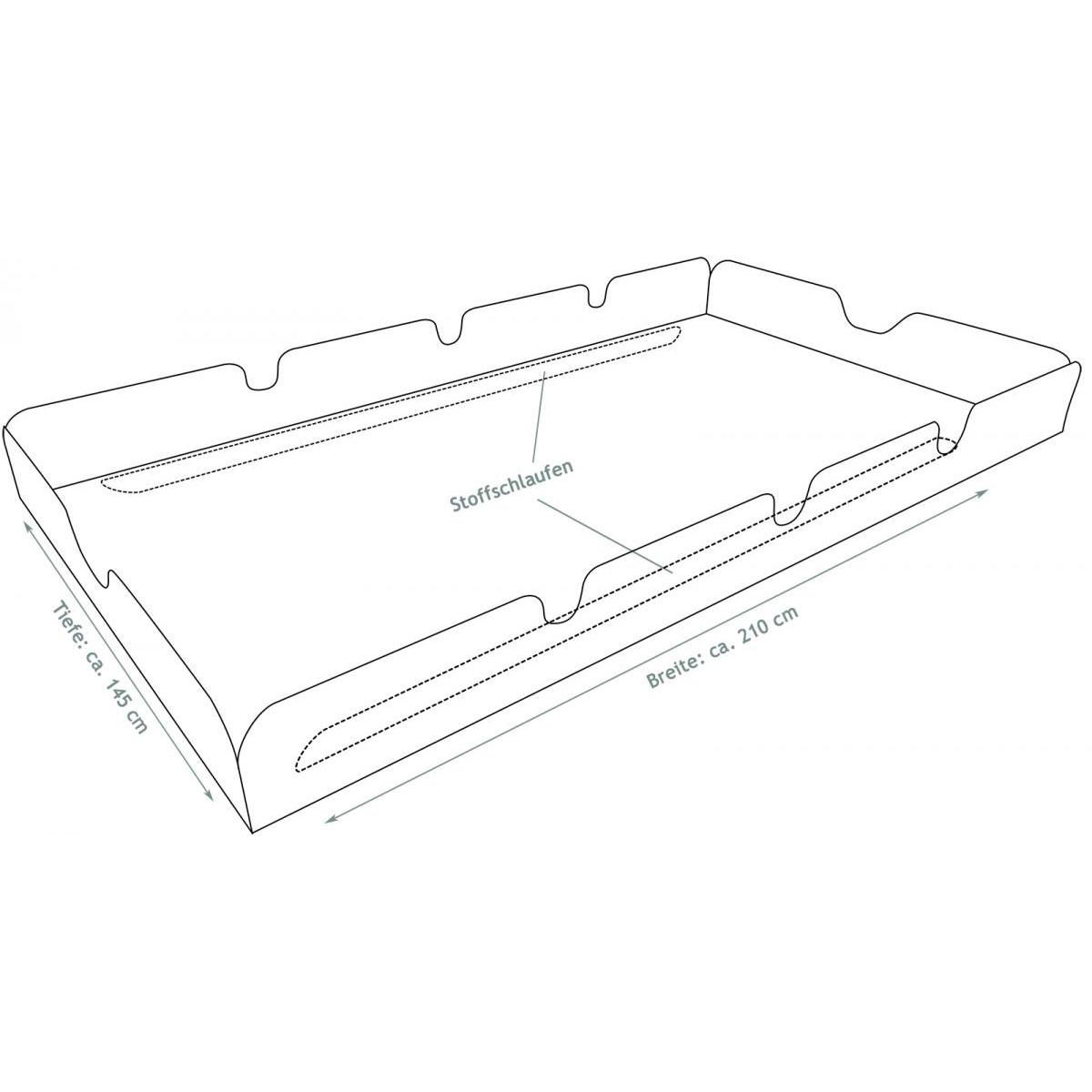 Angerer Freizeitmöbel GmbH Sonnendach 210x145 cm „PE“, tannengrün Bild 2