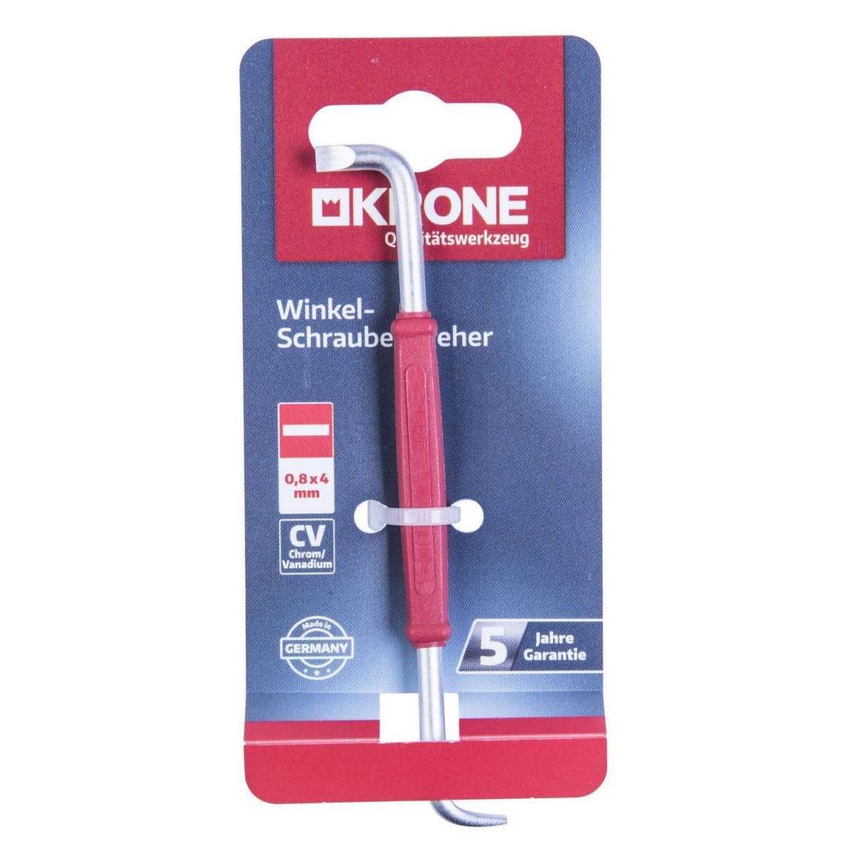 Krone Winkel-Schraubendreher 0,8 x 4 x 100 mm Bild 2