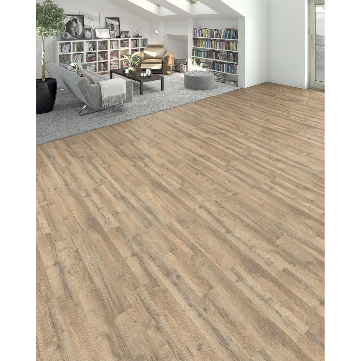 Living by HARO Laminatboden Basic 200 Eiche Calabria 128,2 x 19,3 cm Bild 3