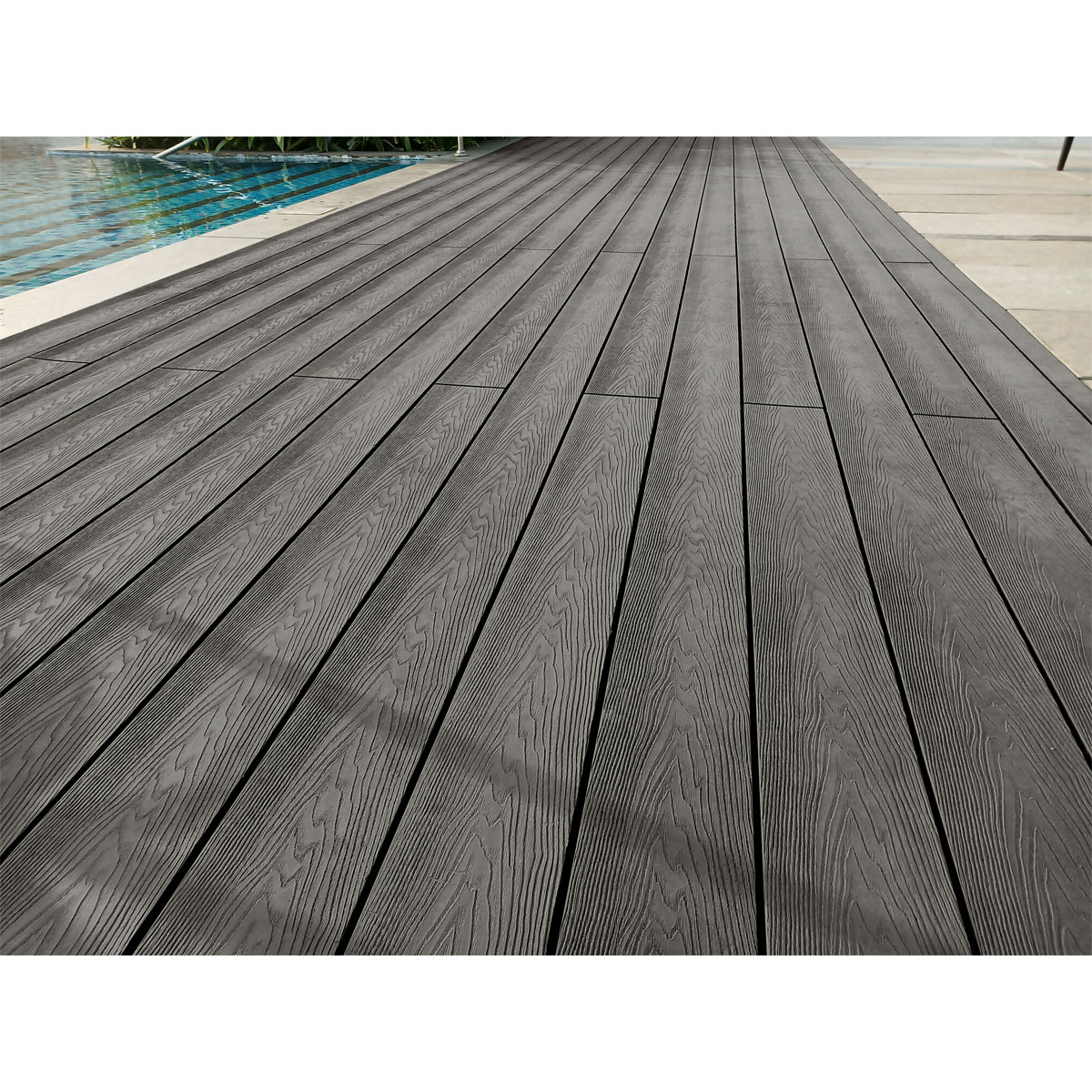 Hartmann WPC-Terrassendiele anthrazit geriffelt 200 x 14,5 x 2,3 cm Bild 4