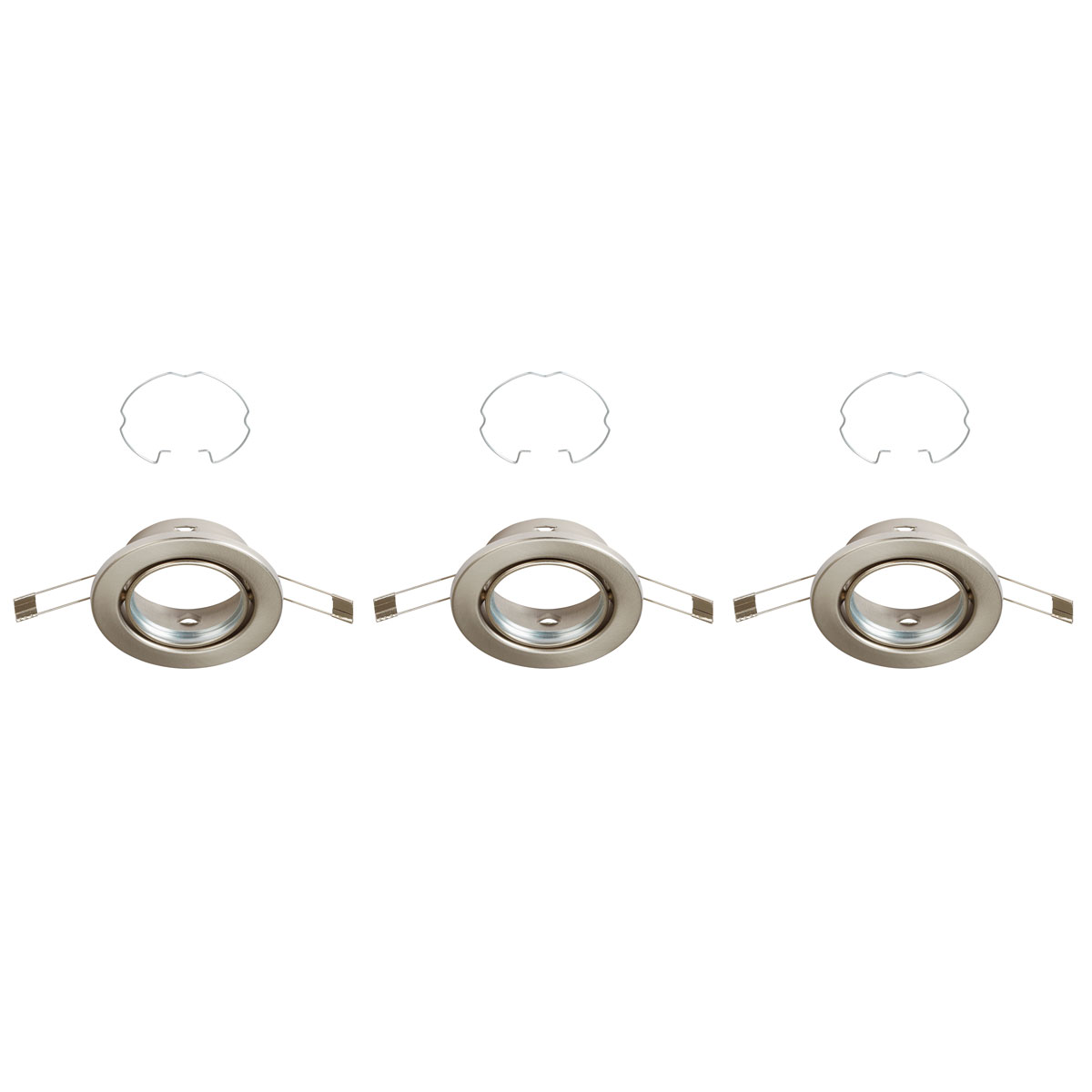 Briloner Einbauleuchten-Set 8,6 x 6,5 cm matt-nickel