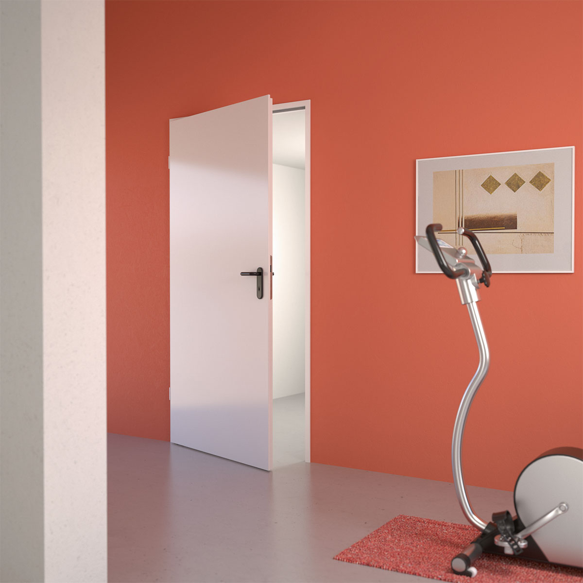 ZK-Türelement weiß rechts 875 x 1875 mm Bild 2