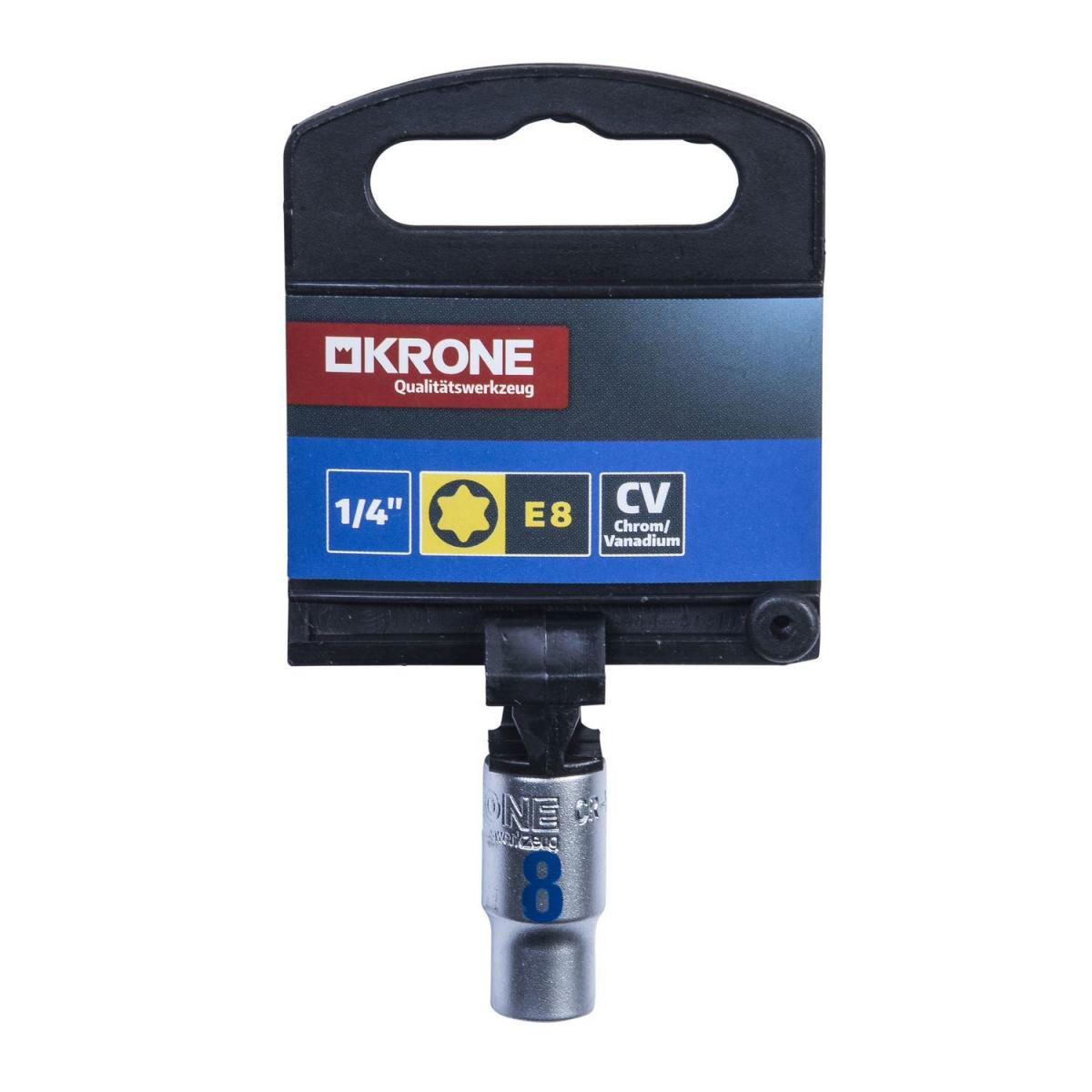 Krone Steckschlüssel 1/4 Zoll TX E8 Bild 4