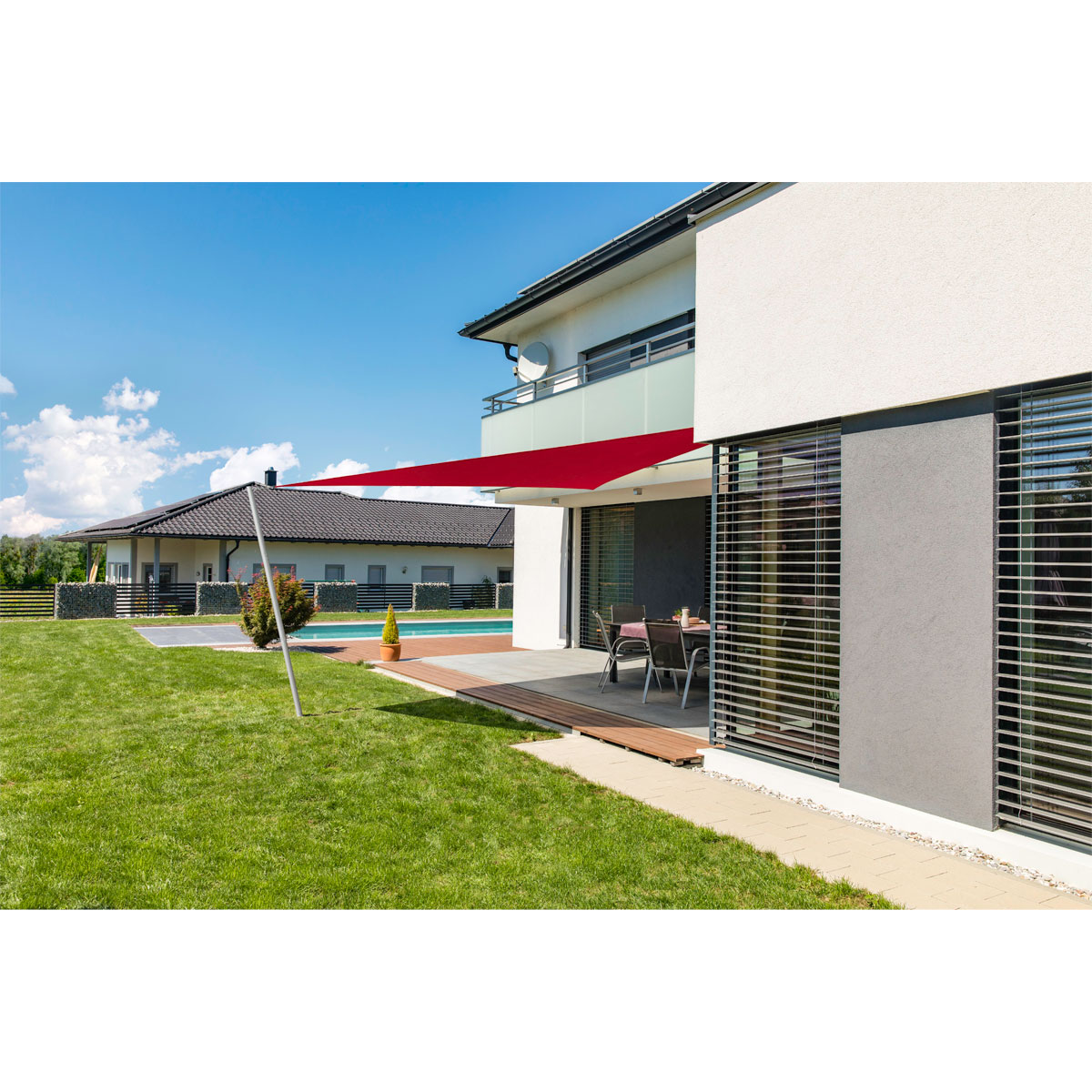 Dreieck-Segel Cannes 5 x 5 x 5 m brick Bild 2