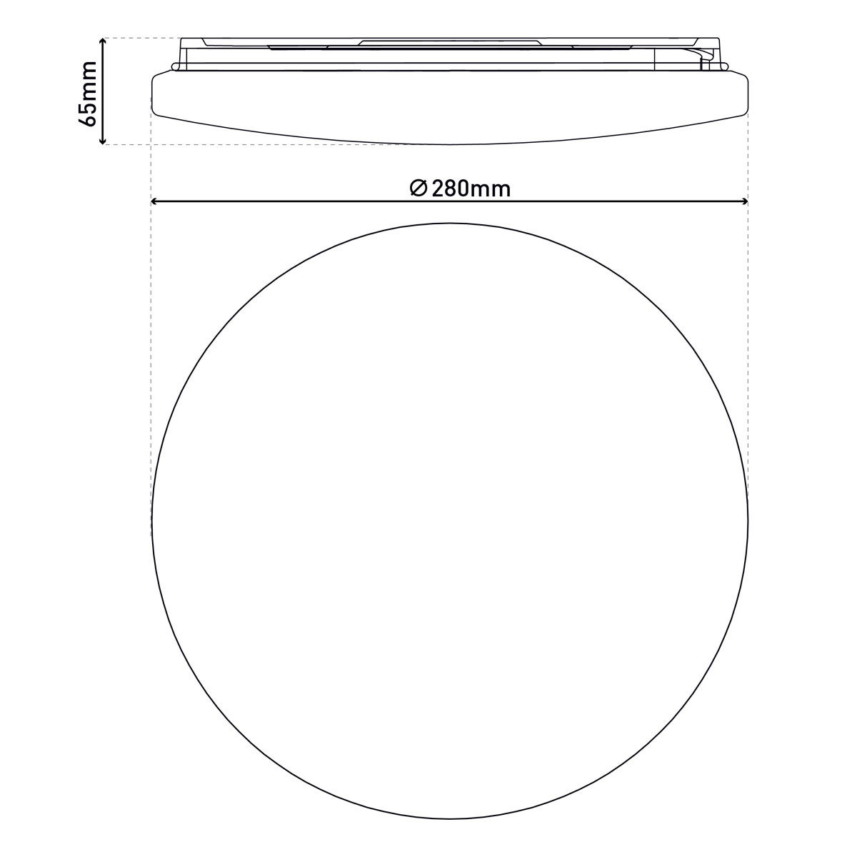 Naeve LED DL Mesa Metall/KS weissLxBxH: 28x28x6,5cm Bild 8