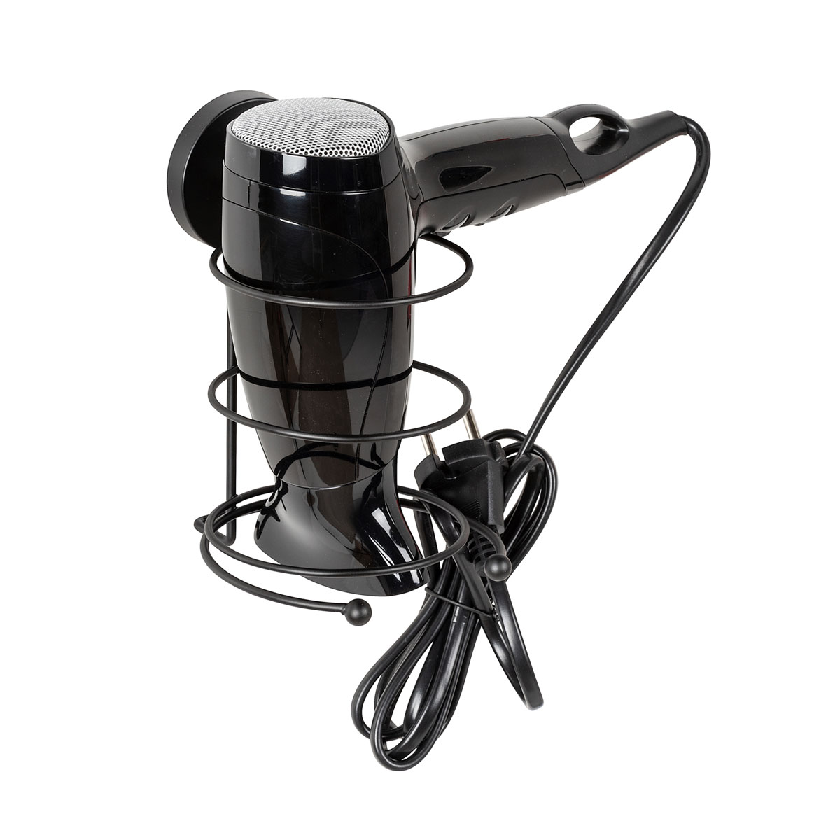 Wenko Haartrocknerhalter Milazzo Schwarz Befestigen ohne bohren