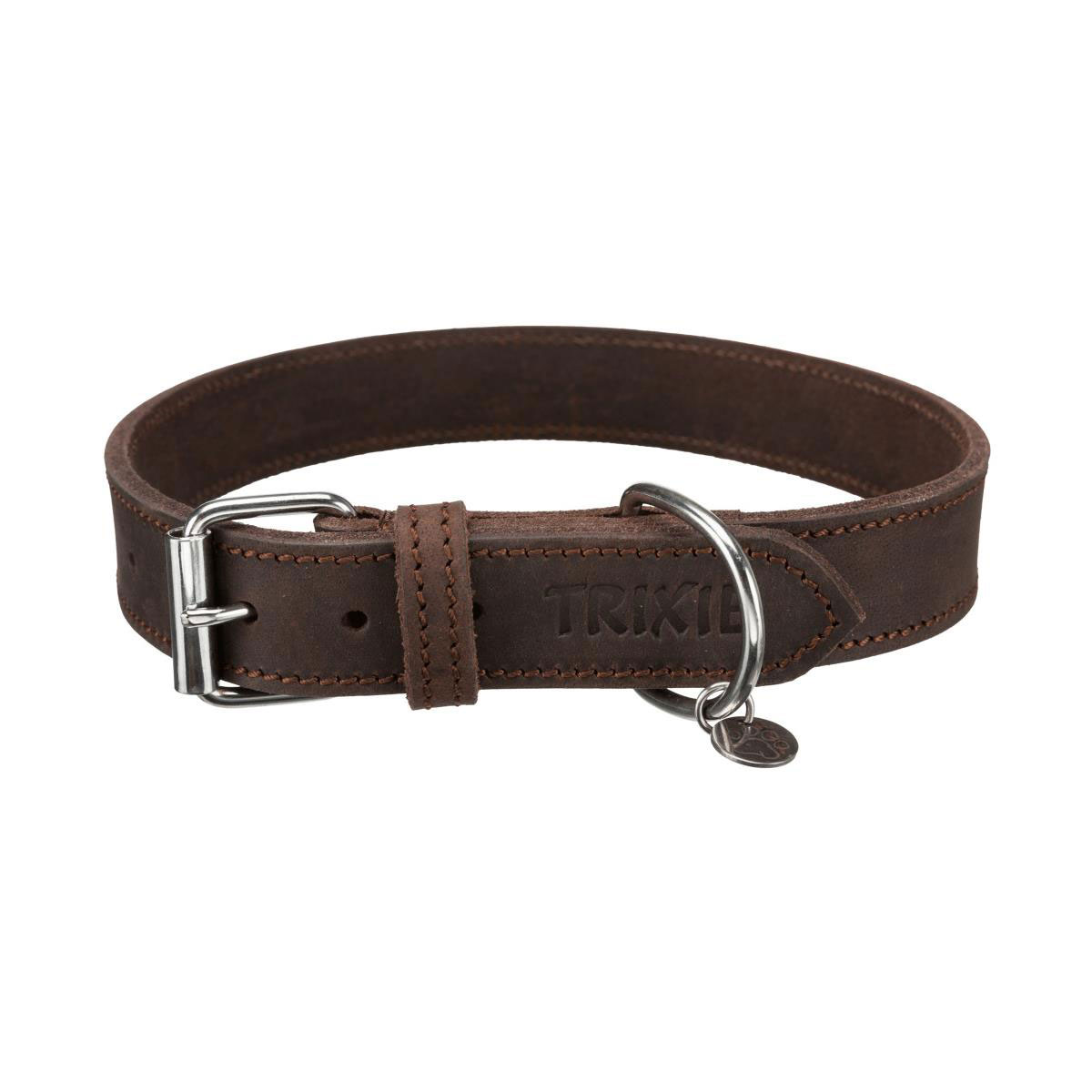 Trixie  Rustic Fettleder Halsband dunkelbraun L