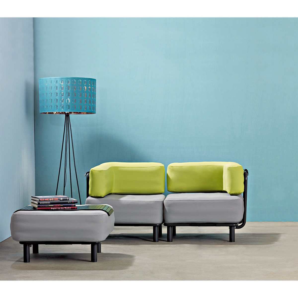 ONE BAR Mobiles Mittelmodul hellgrau/grün aufblasbar Bild 5