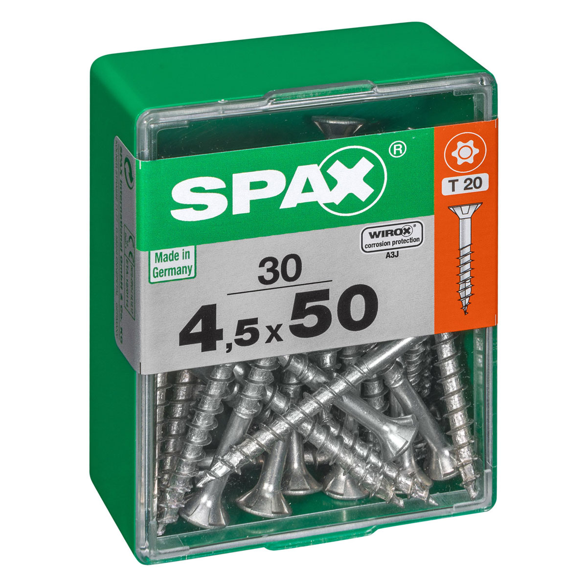 Spax Universalschrauben WIROX Senkkopf 4,5 x 50 M 30 Stück Bild 2