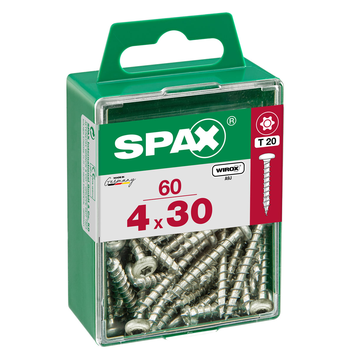 Spax Universalschraube WIROX Rundkopf 4 x 30 mm Torx 60 Stück Spax Universalschraube WIROX Rundkopf 4 x 30 mm Torx 60 Stück