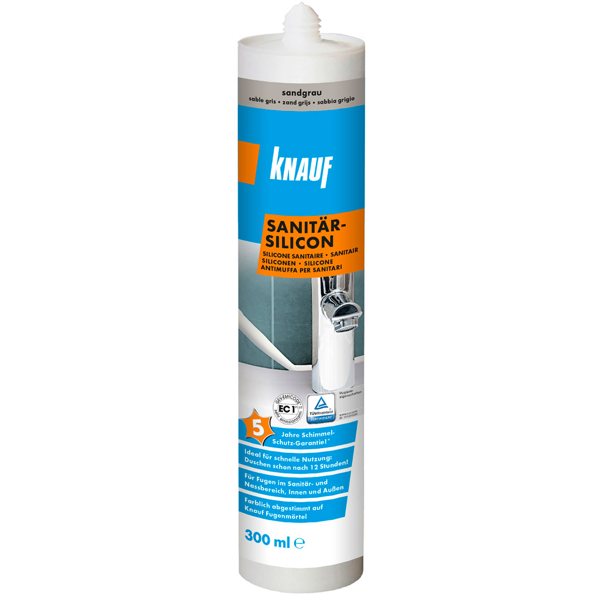 Knauf Sanitär-Silicon sandgrau 300 ml