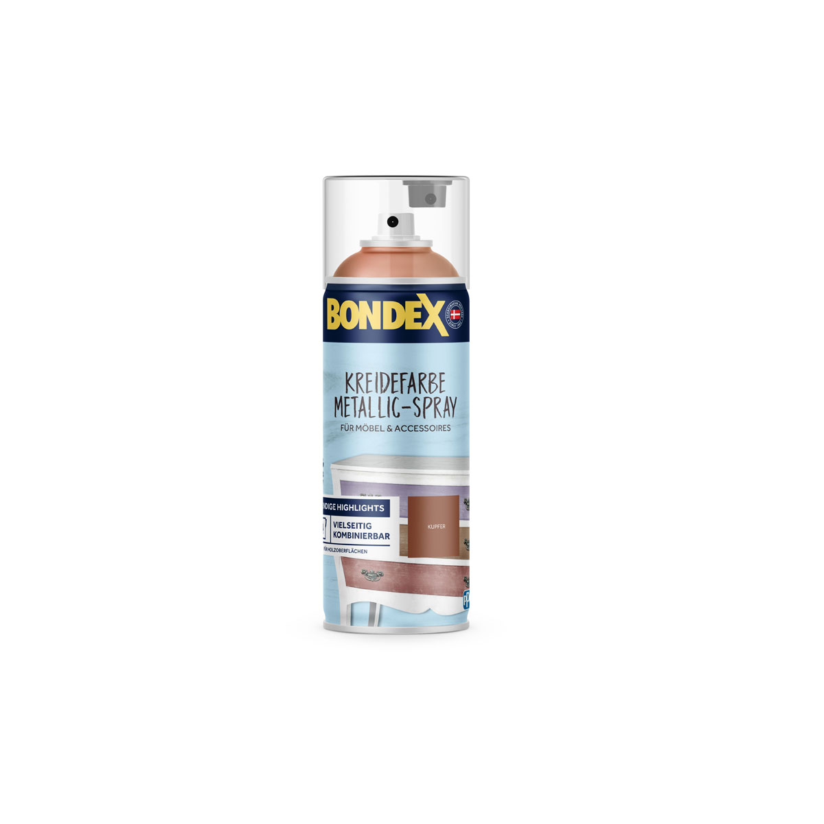 Bondex Kreidefarbe Metallic Spray Kupfer 400 ml