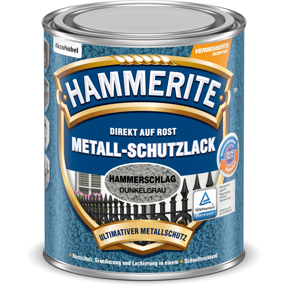 Hammerite Hammerschlag dunkelgrau 250 ml